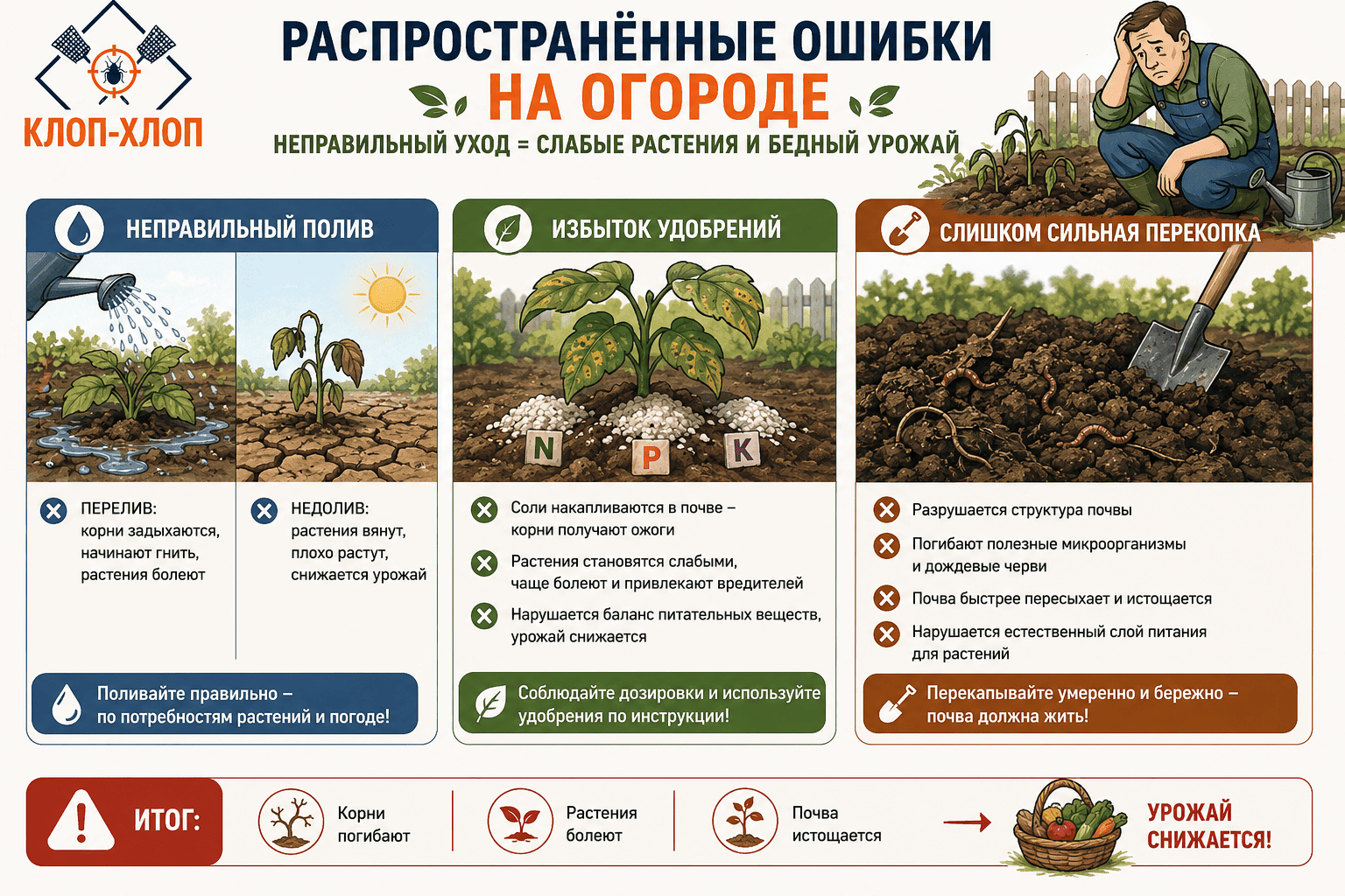 Типичные ошибки огородников при борьбе с грызунами